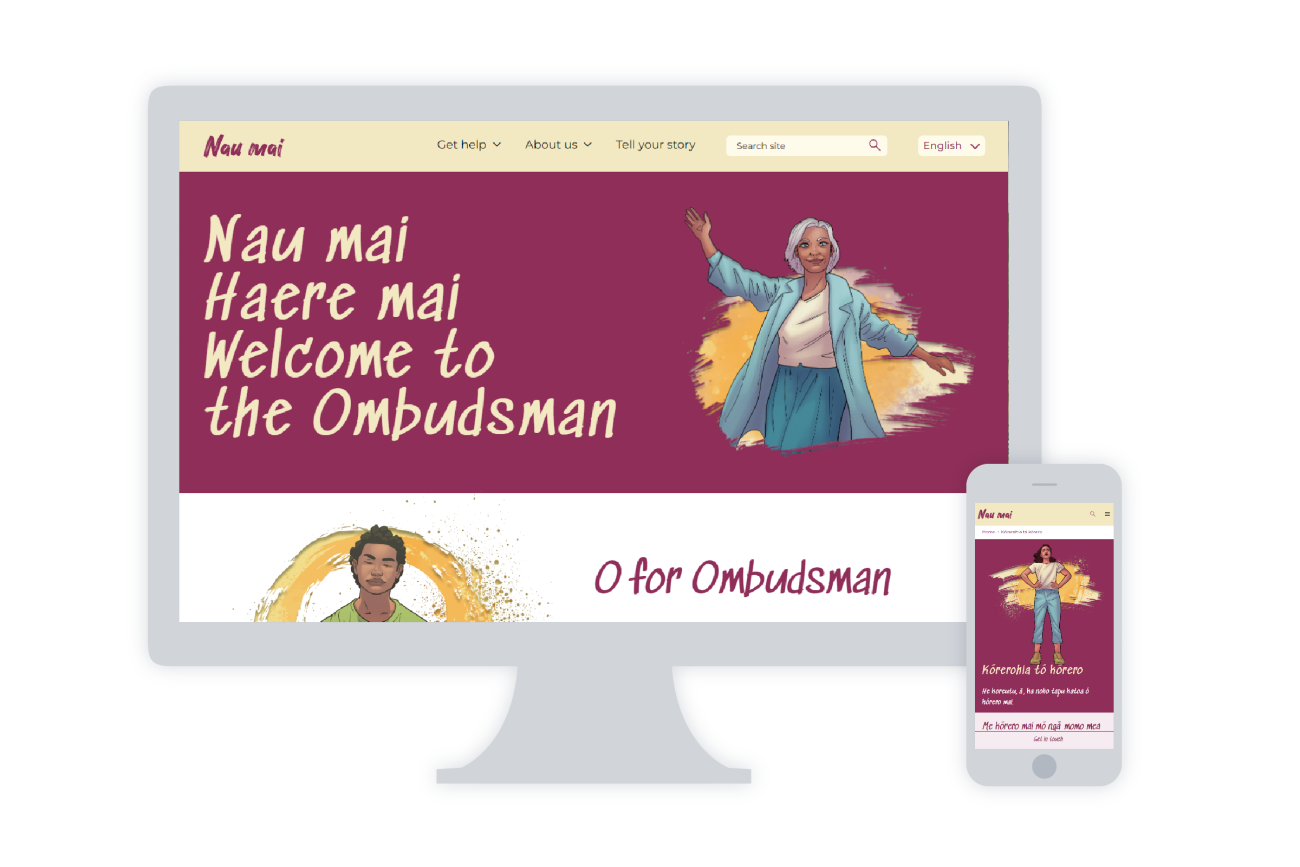 Desktop & mobile screenshots of Nau Mai website