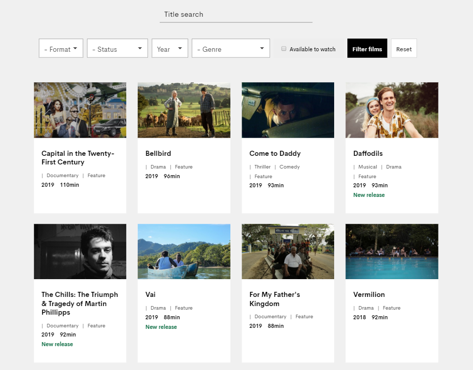 Screenshot of nzfilm.co.nz film library